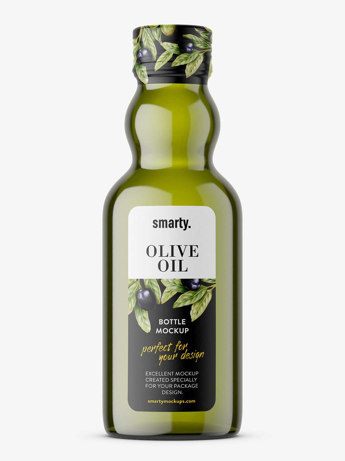 Free olive oil bottle mockup
