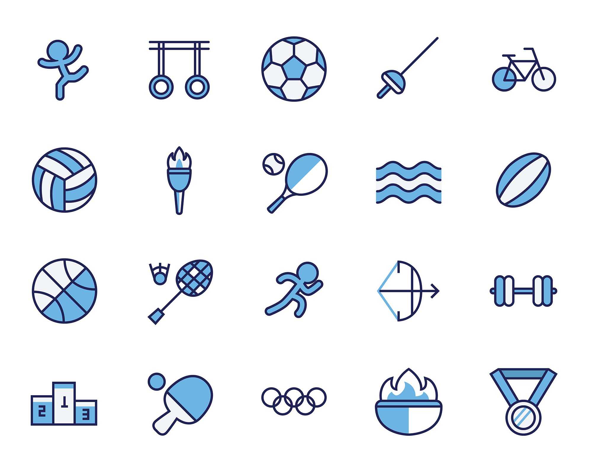 Free Olympic Sport Icons (Ai)