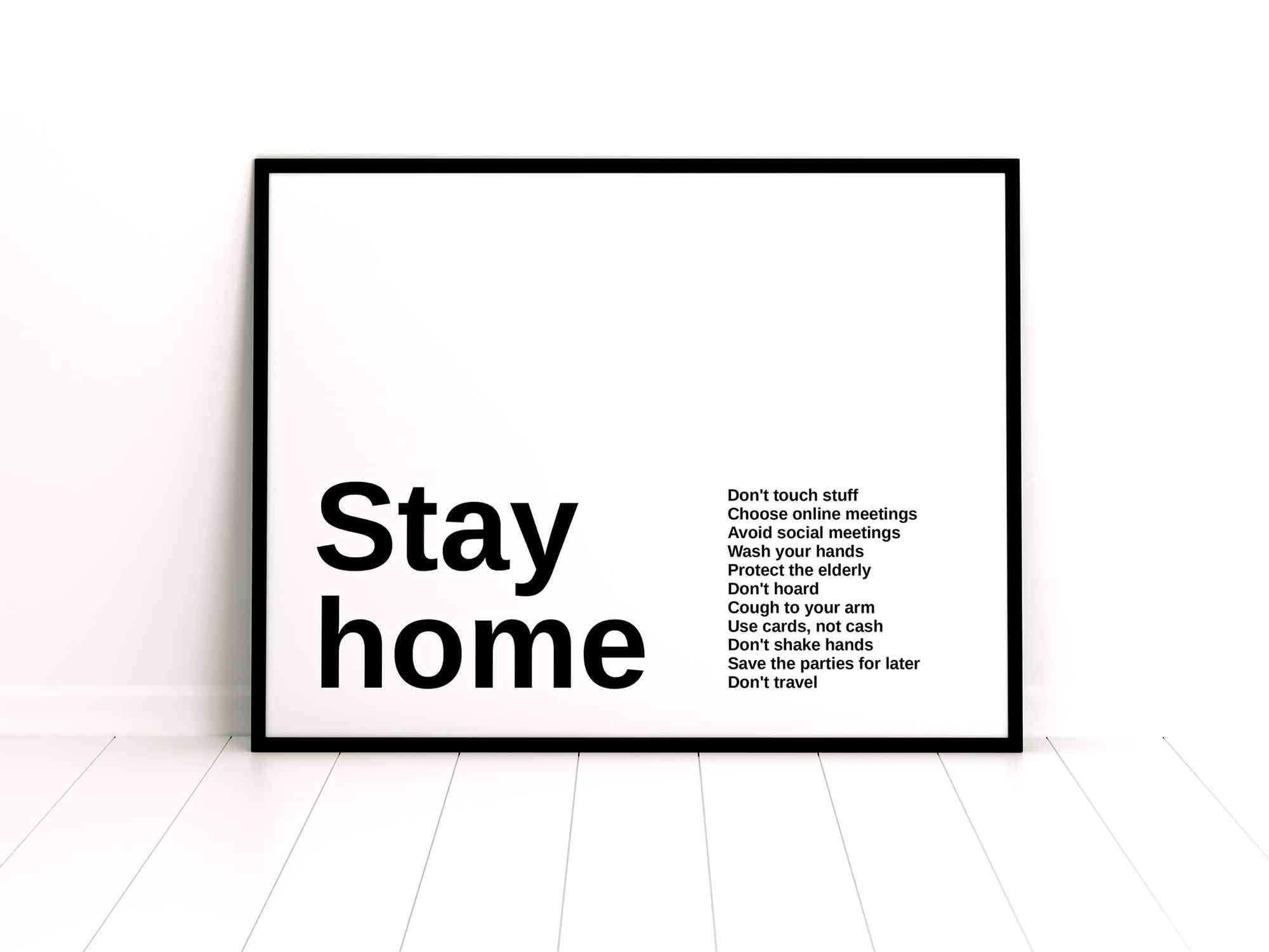 Free on Floor Poster Mockup (PSD)
