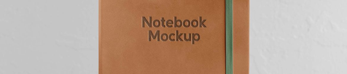 Free on Shelf Notebook Mockup (PSD)