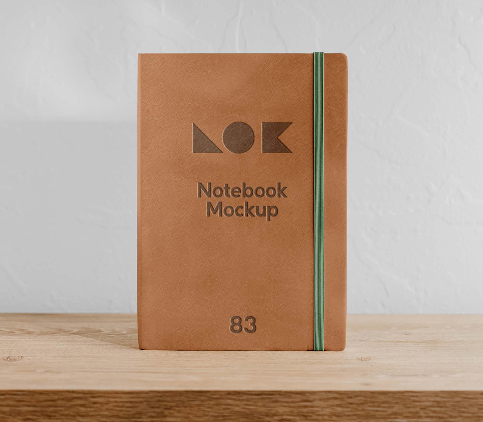 Free on Shelf Notebook Mockup (PSD)
