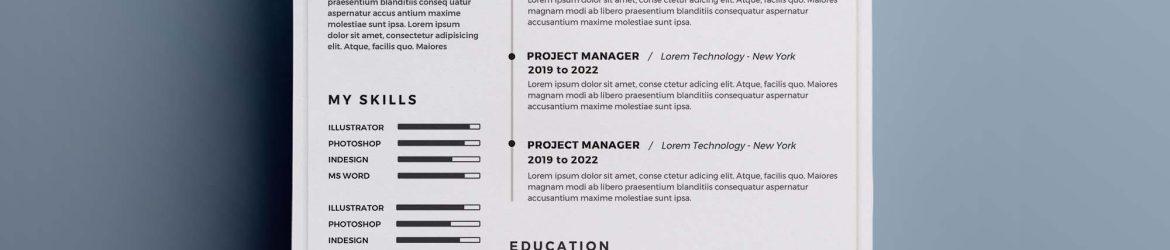 Free One-Page Clean Resume Template (PSD)