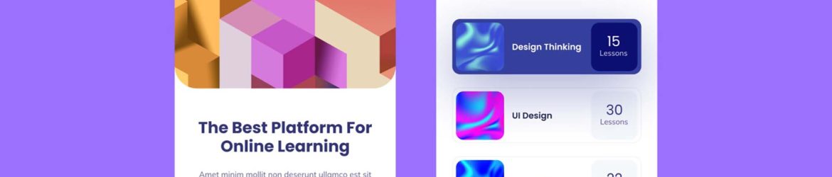 Free Online Learning Mobile App Template (FIG)