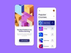 Free Online Learning Mobile App Template (FIG)