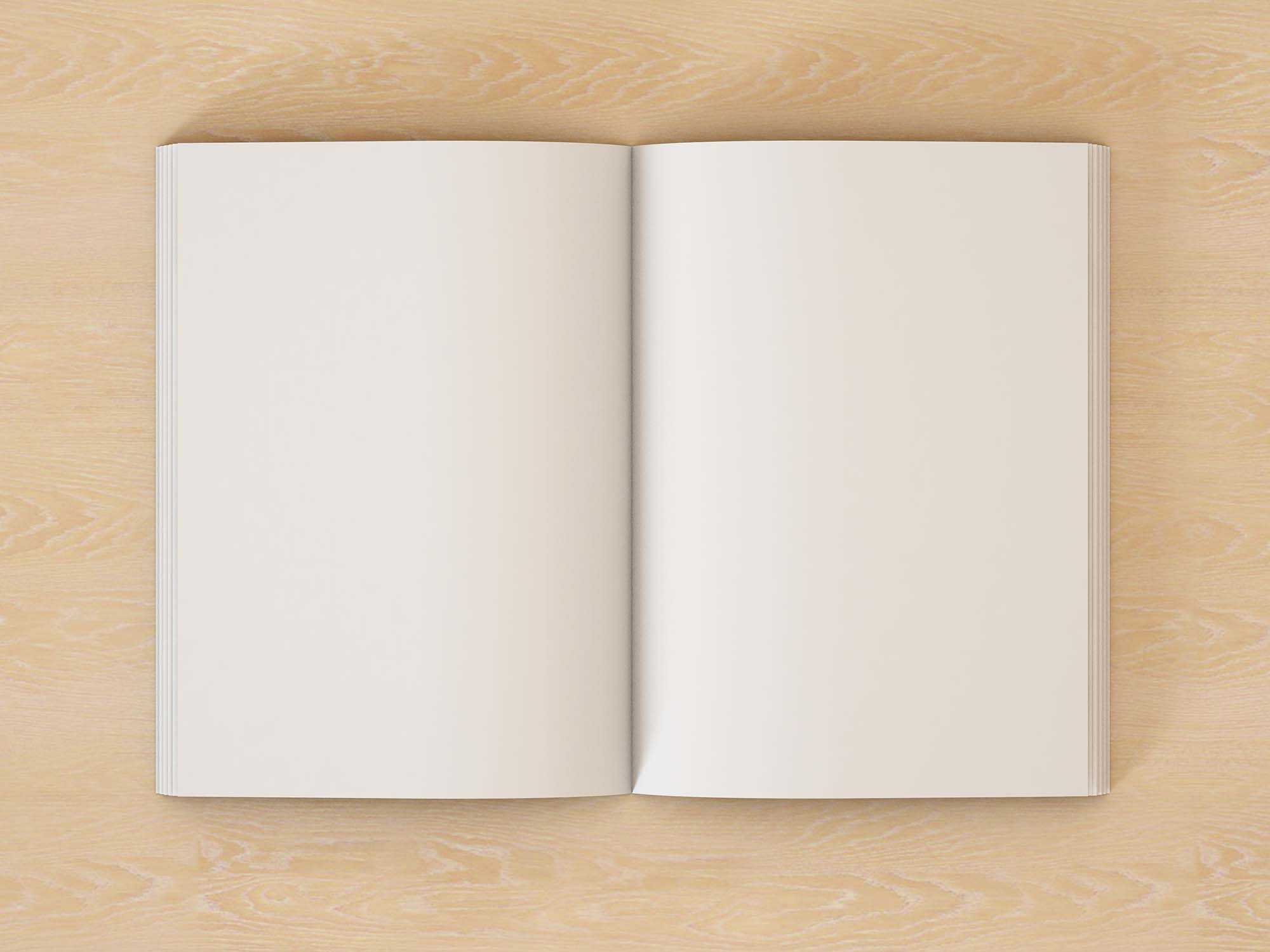 Free Open Book Pages Mockup (PSD)
