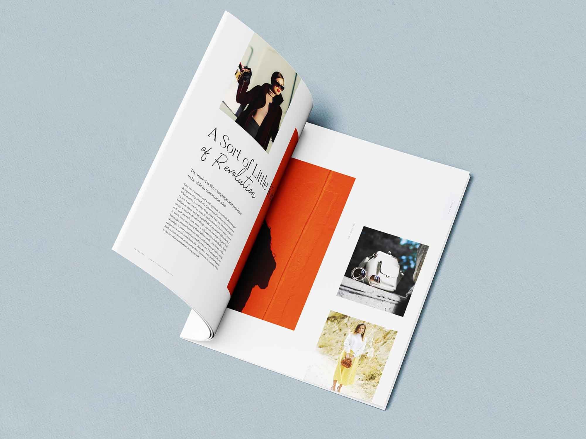 Free Open Perspective Magazine Mockup (PSD)