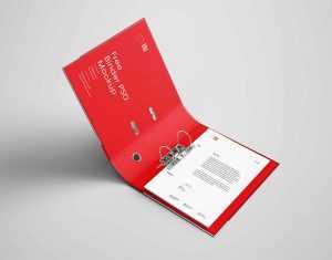 Free Opened Binder Mockup (PSD)