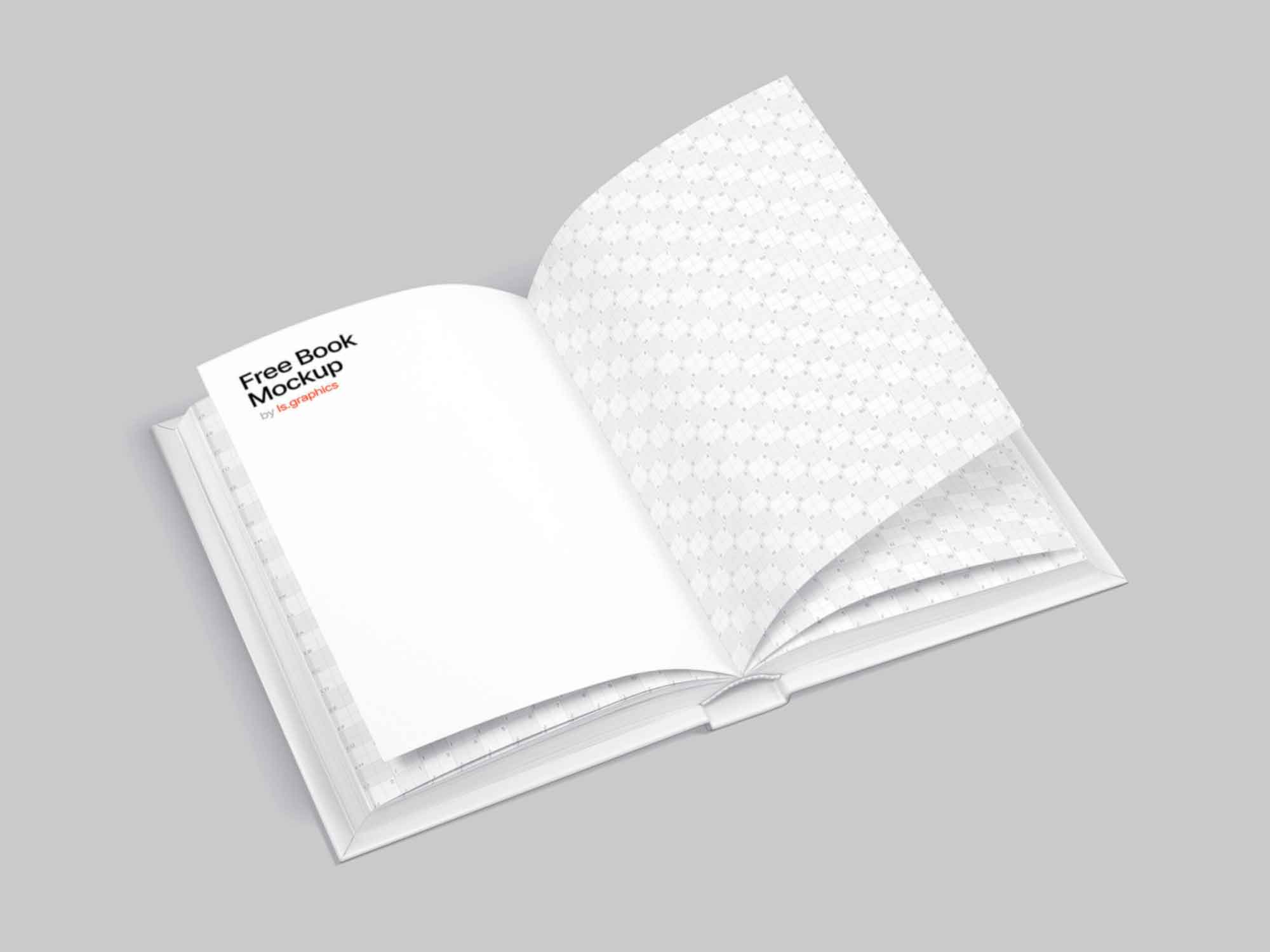 Free Opened Book Mockup (PSD)