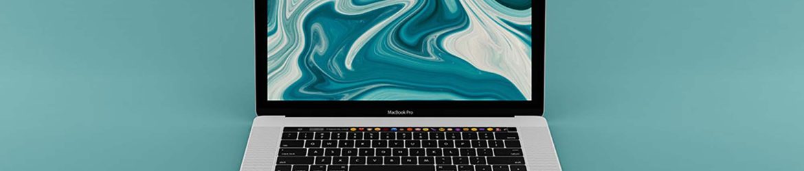 Free Opened MacBook Pro Mockup (PSD)