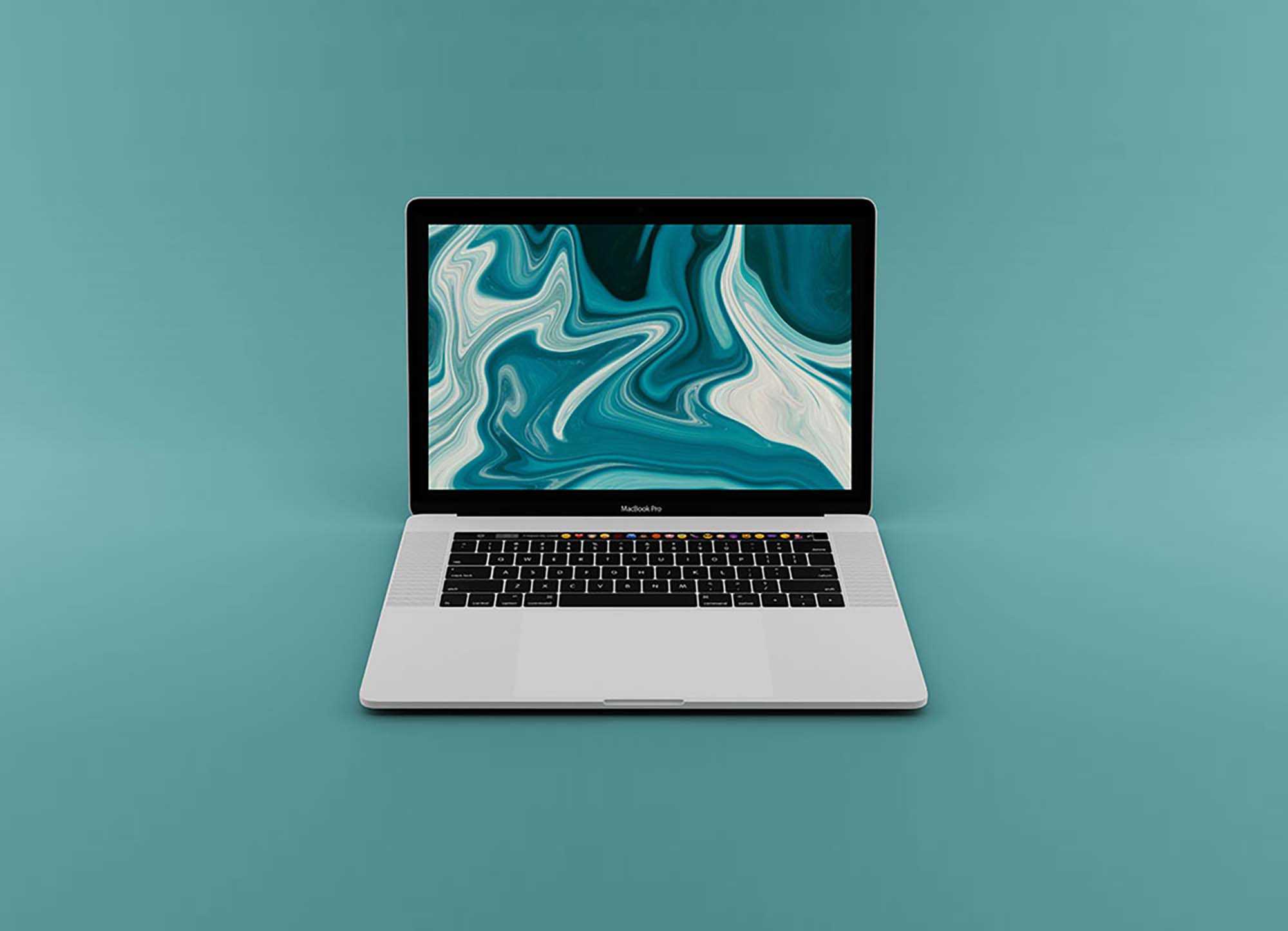 Free Opened MacBook Pro Mockup (PSD)