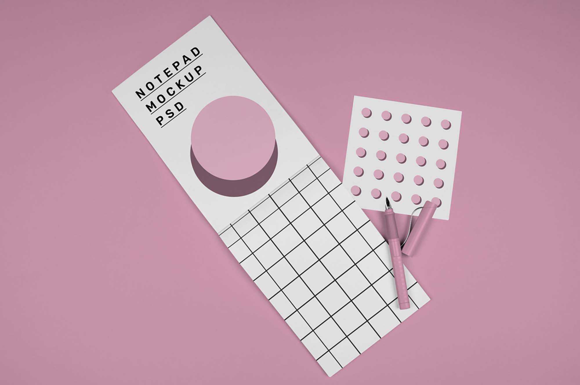 Free Opened Notepad Mockup (PSD)