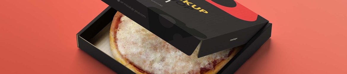 Free Opened Pizza Box Mockup (PSD)