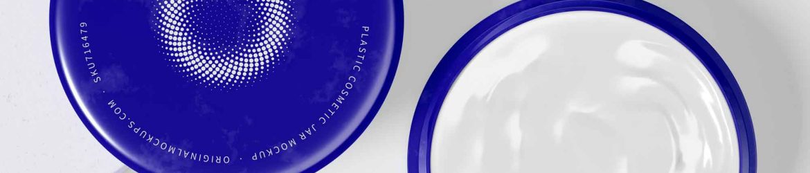 Free Opened Plastic Cosmetic Jar Mockup (PSD)