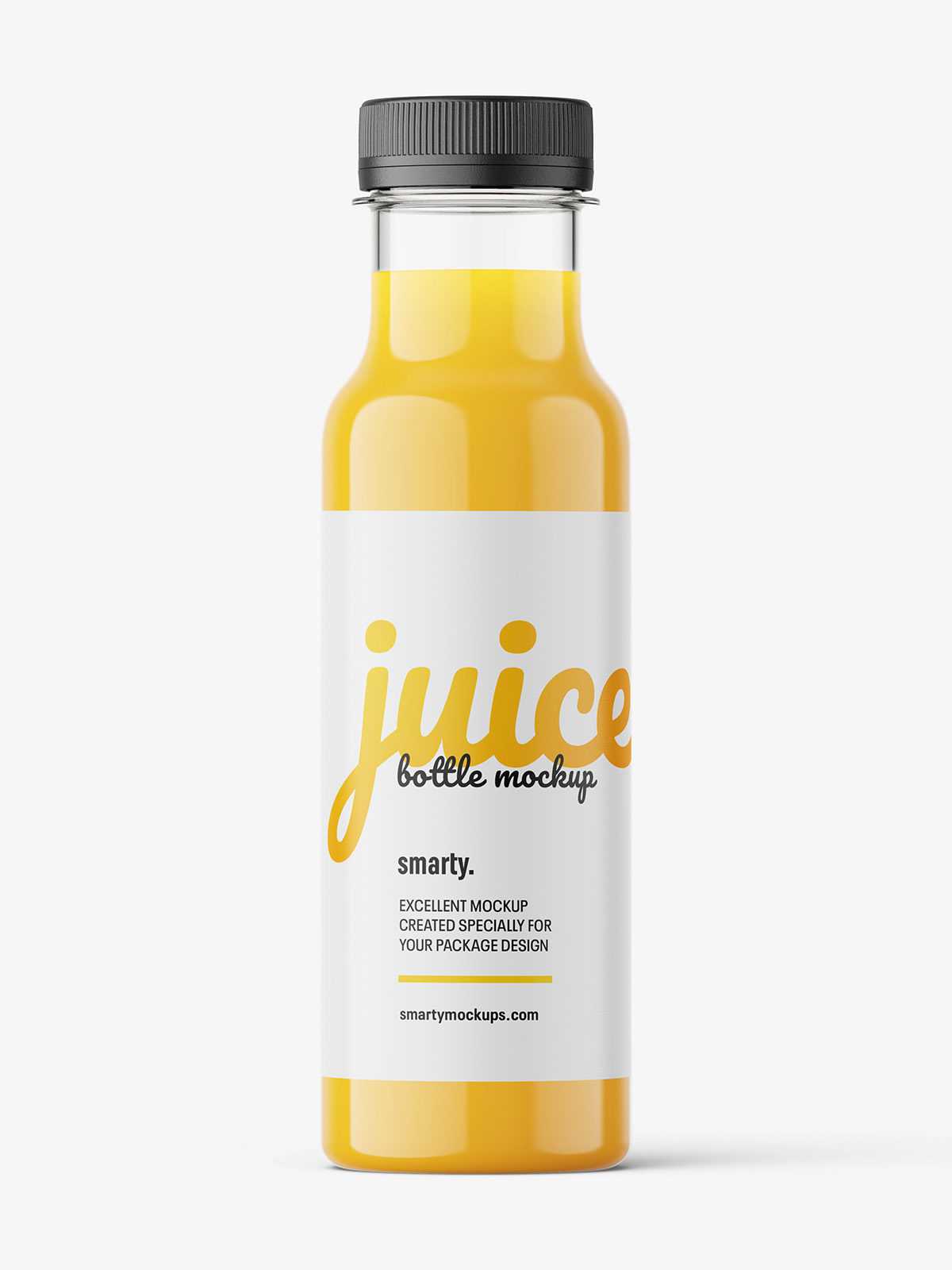 Free orange juice bottle mockup
