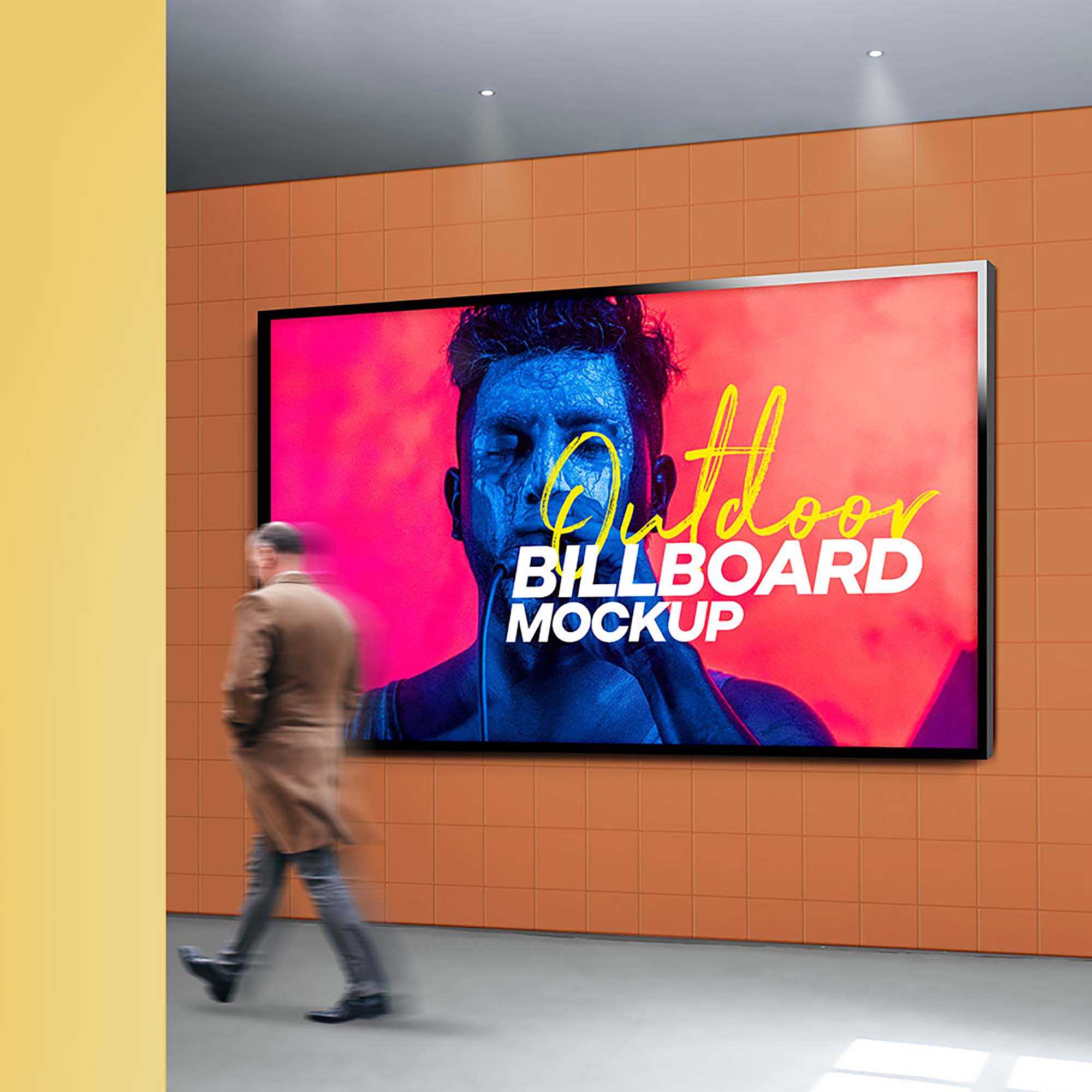 Free Outdoor Billboard Mockup (PSD)