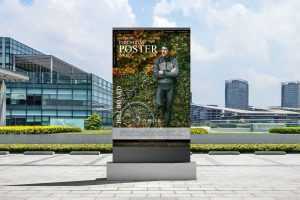 Free Outdoor Industrial Billboard Poster Mockup (PSD)