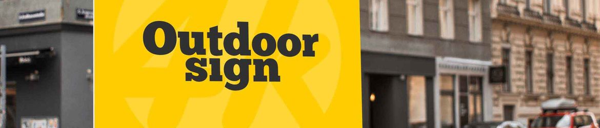 Free Outdoor Sign Mockups (PSD)