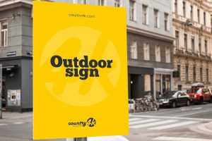 Free Outdoor Sign Mockups (PSD)