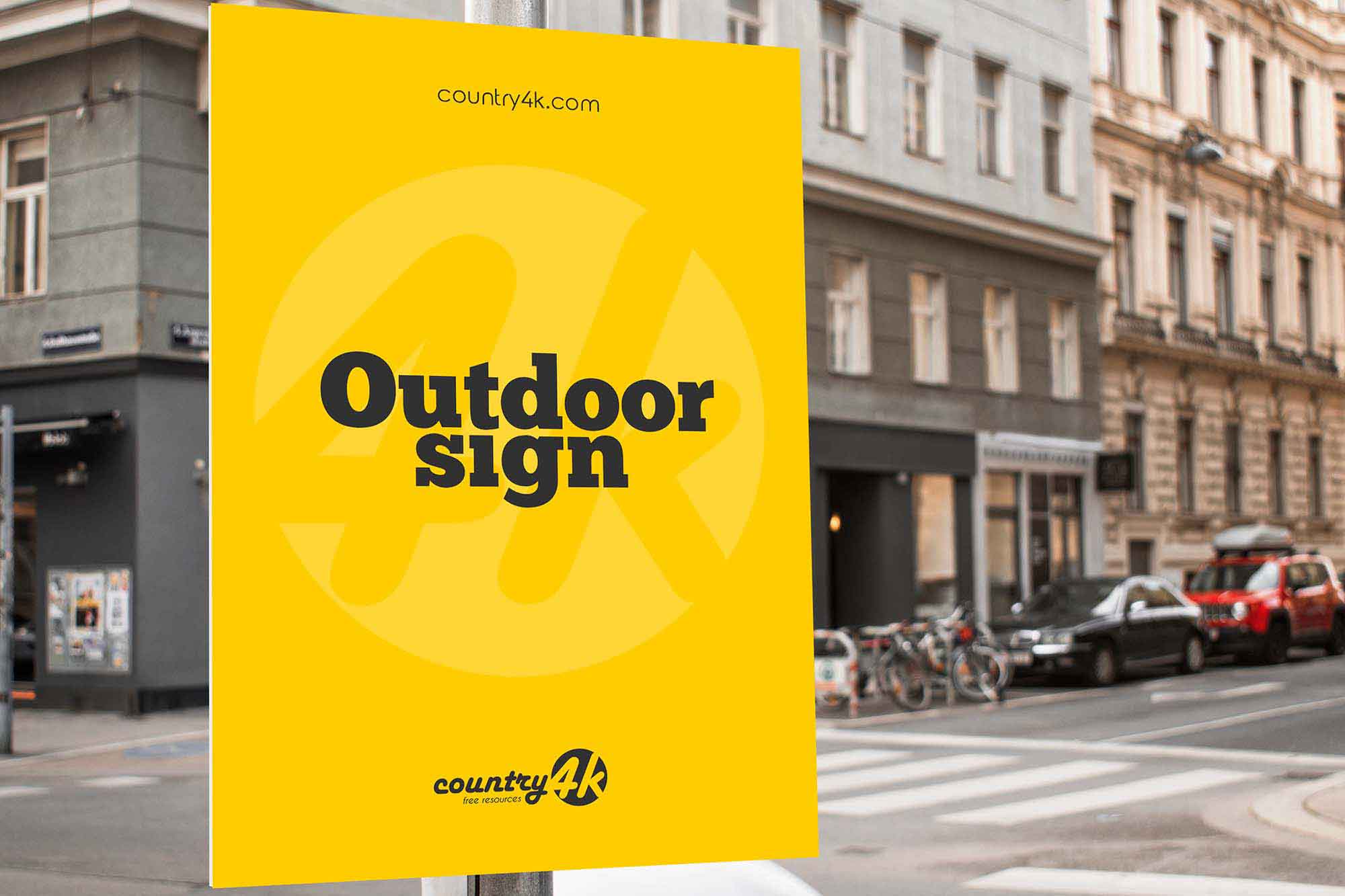 Free Outdoor Sign Mockups (PSD)