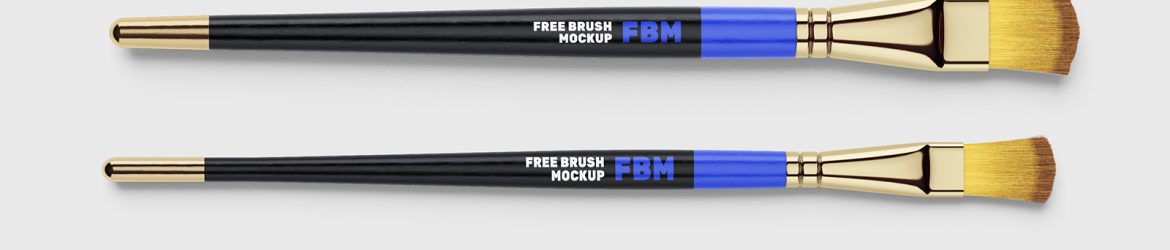Free paint brushes mockup