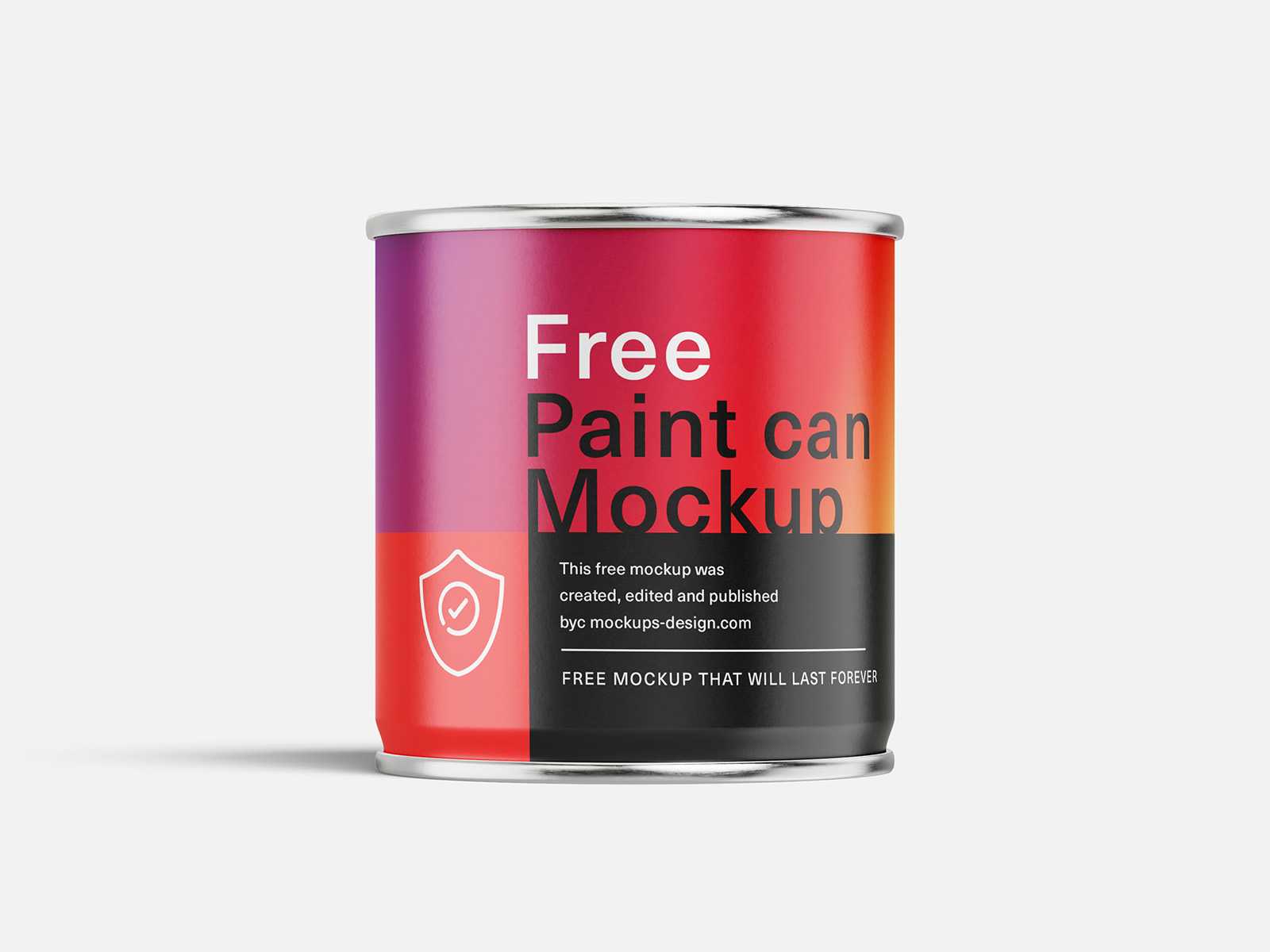Free paint can mockup