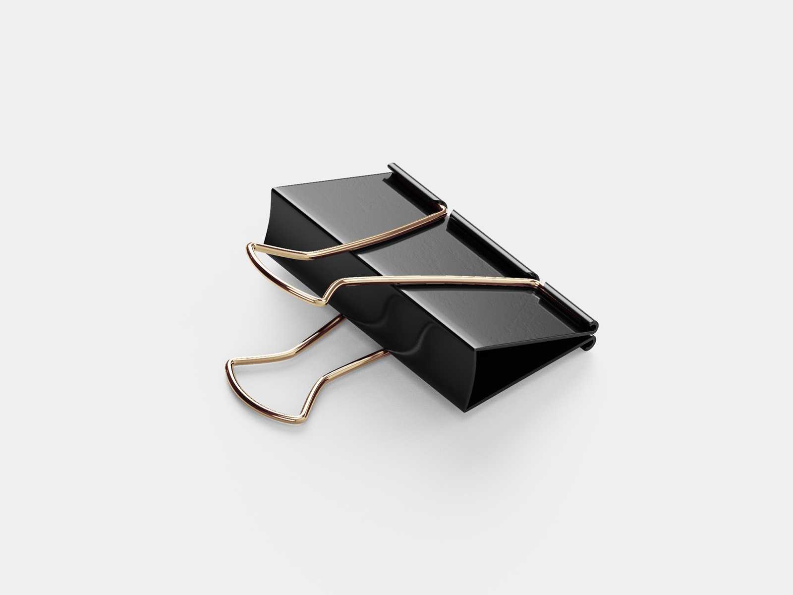Free paper clip mockup