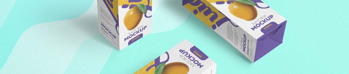 Free Paper Juice Packaging Mockup (PSD)