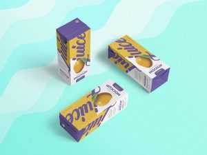 Free Paper Juice Packaging Mockup (PSD)