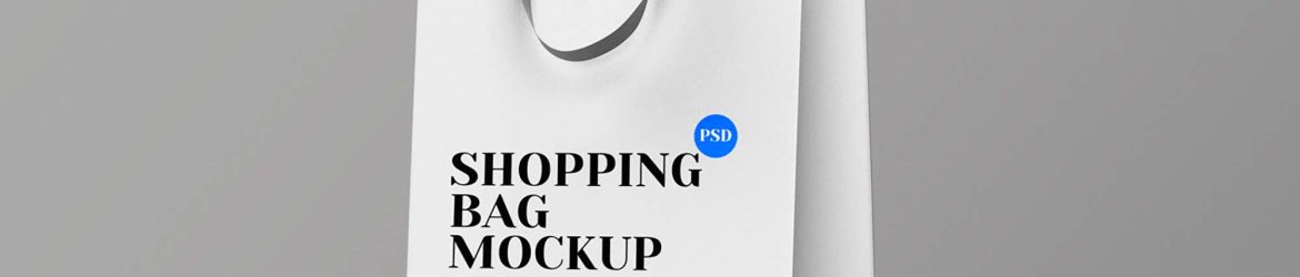 Free Paper Perspective Shopping Bag Mockup (PSD)
