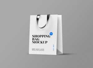 Free Paper Perspective Shopping Bag Mockup (PSD)