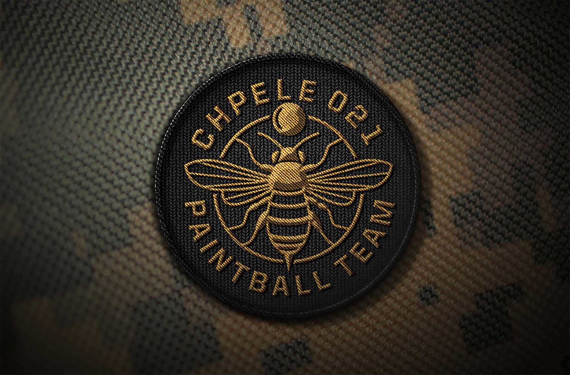 Free Patch Logo Mockup (PSD)