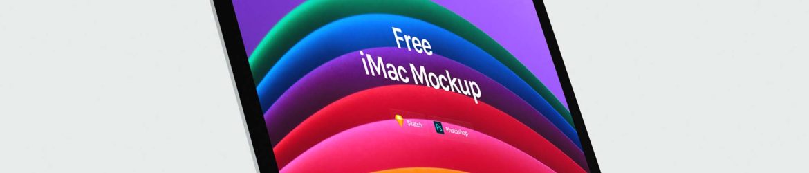 Free Perspective Apple iMac Mockup (PSD)