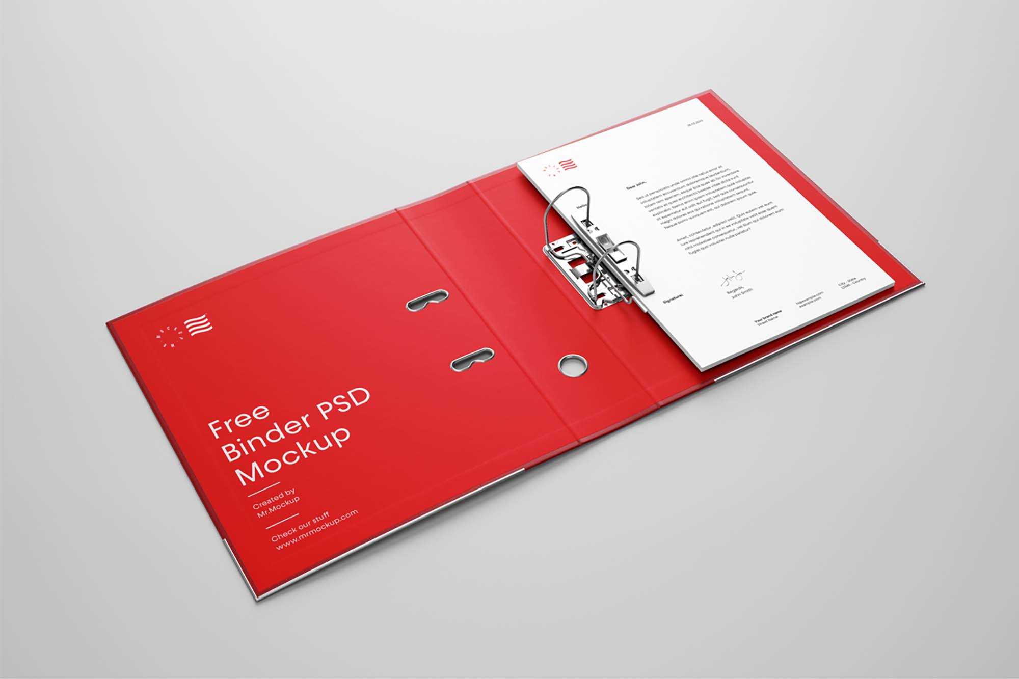 Free Perspective Binder Mockup (PSD)