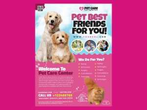 Free Pet Care Flyer Template (PSD)
