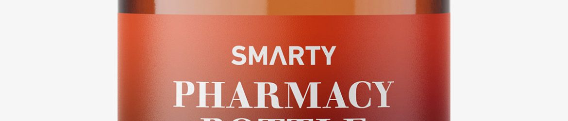 Free pharmaceutical jar mockup / 30ml / amber