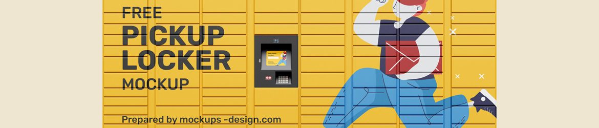 Free pickup locker mockup - Instant Download