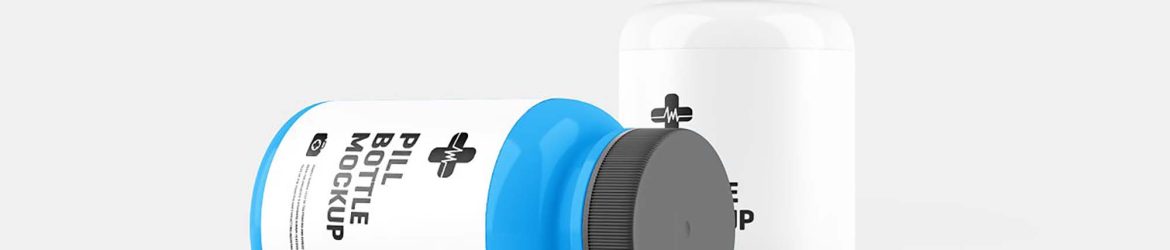 Free Pill Bottle Mockup (PSD)