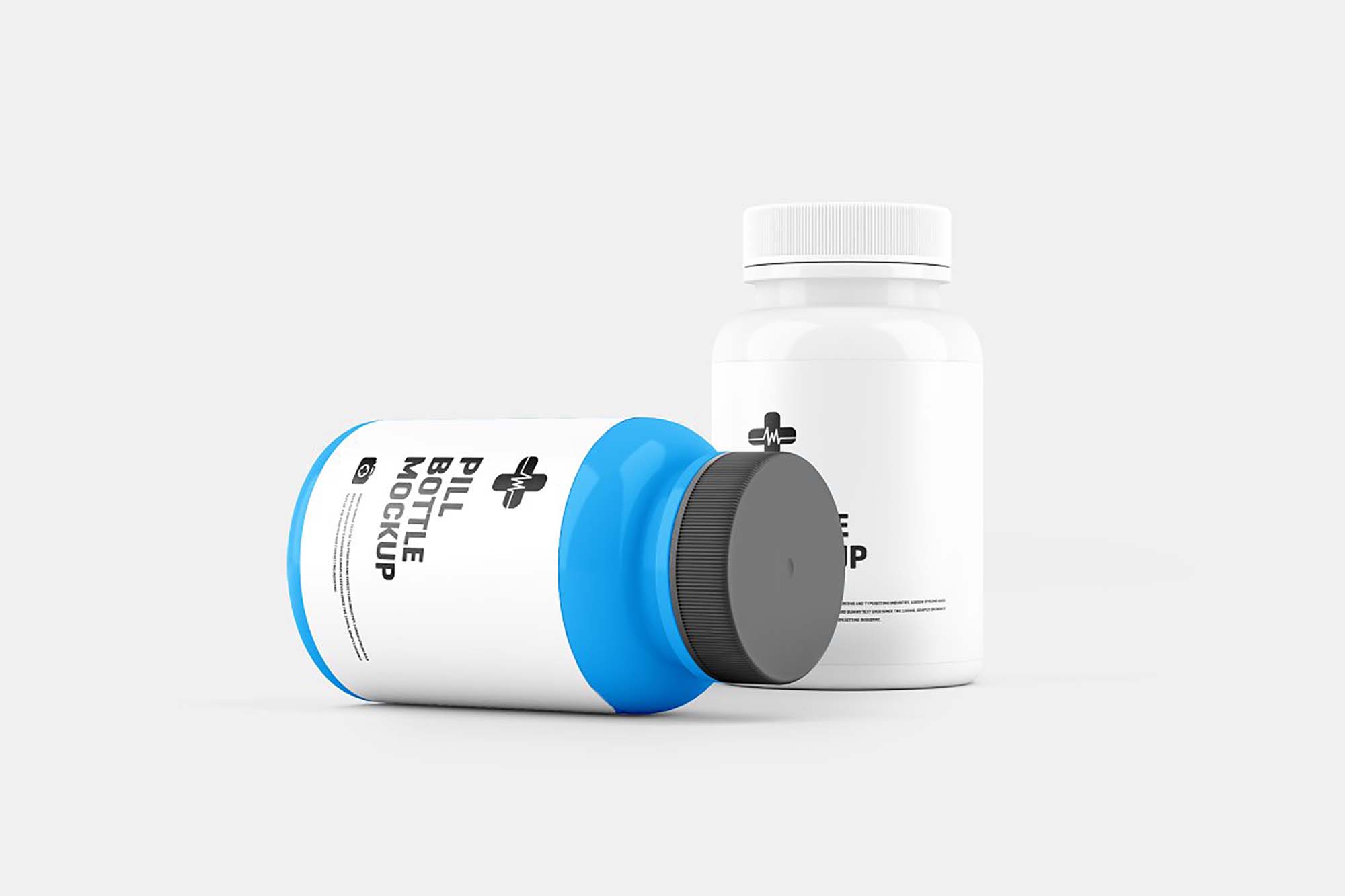 Free Pill Bottle Mockup (PSD)