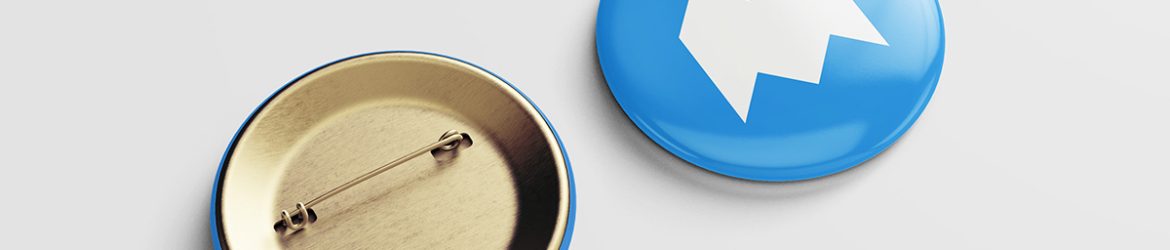 Free pin button mockup