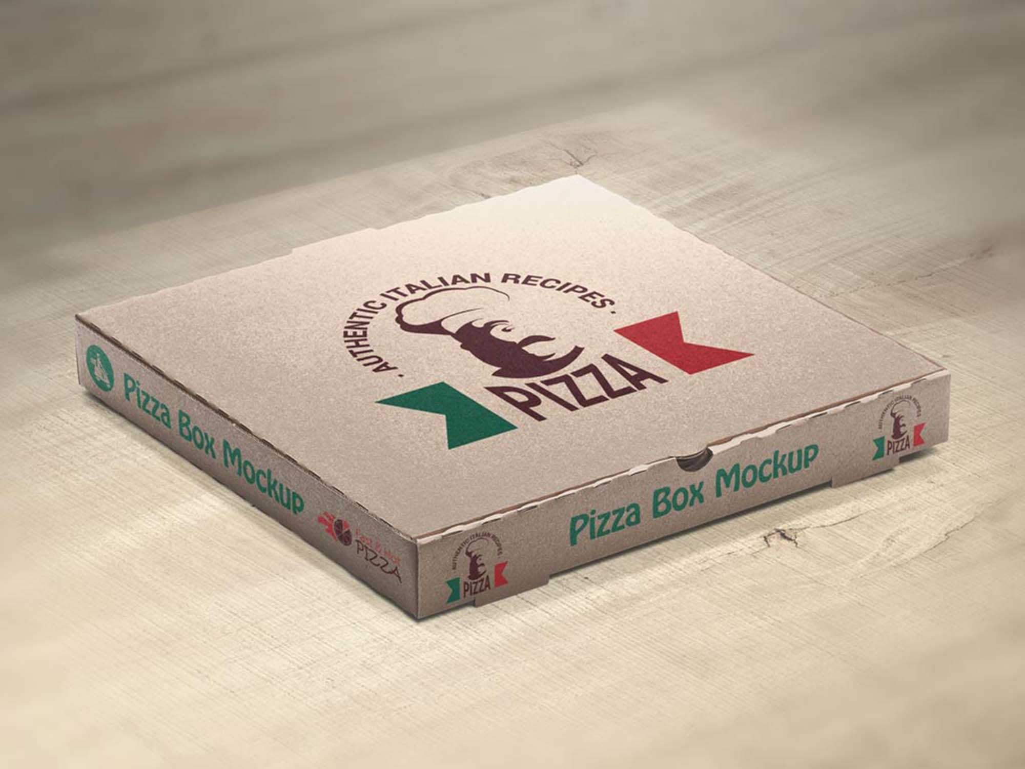 Free Pizza Box Mockup (PSD)
