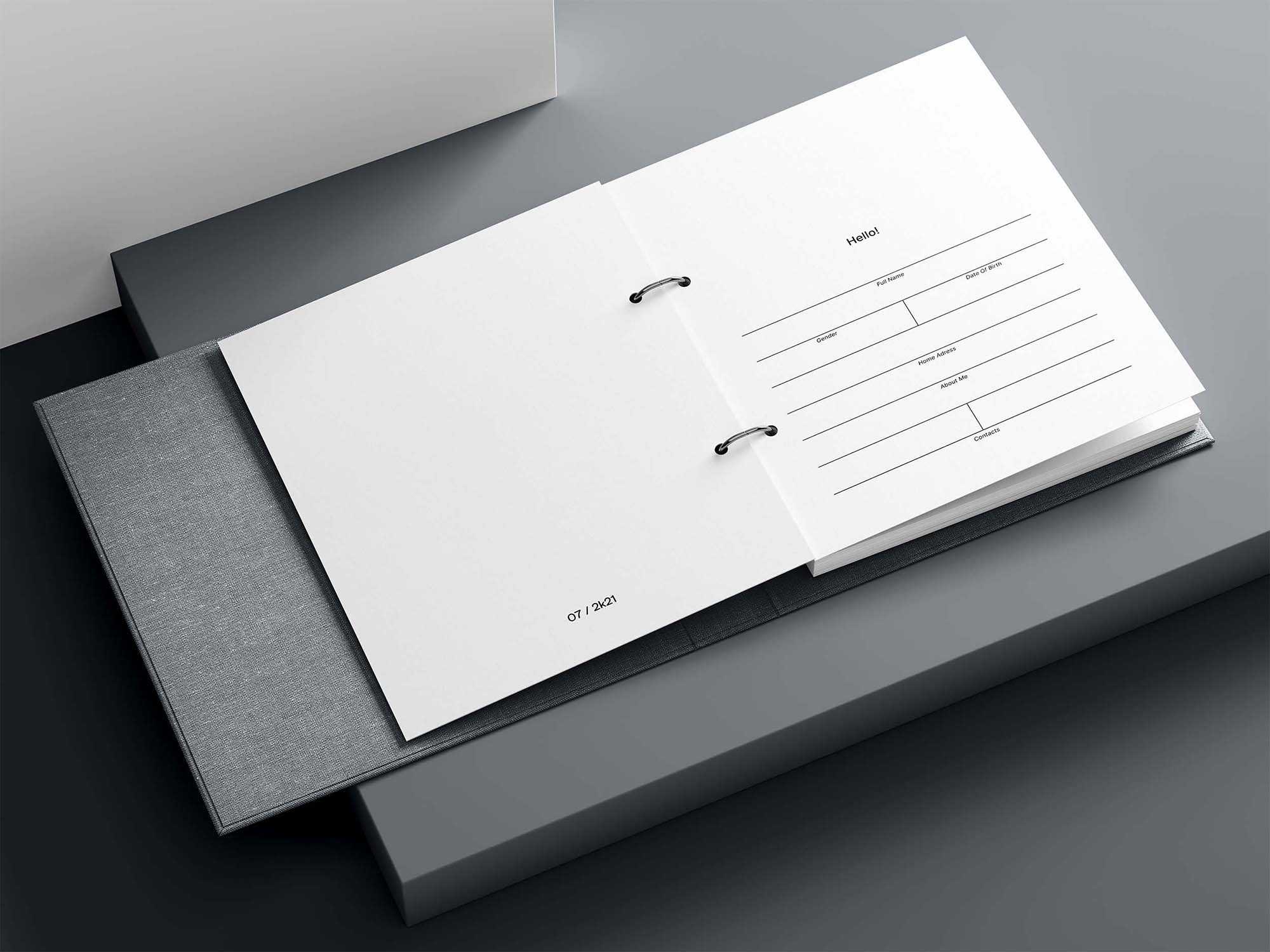 Free Planner Inserts Mockup (PSD)