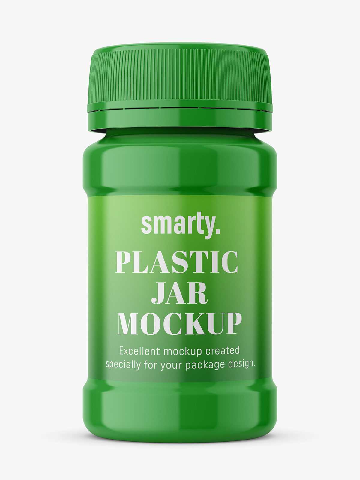 Free plastic glossy jar mockup