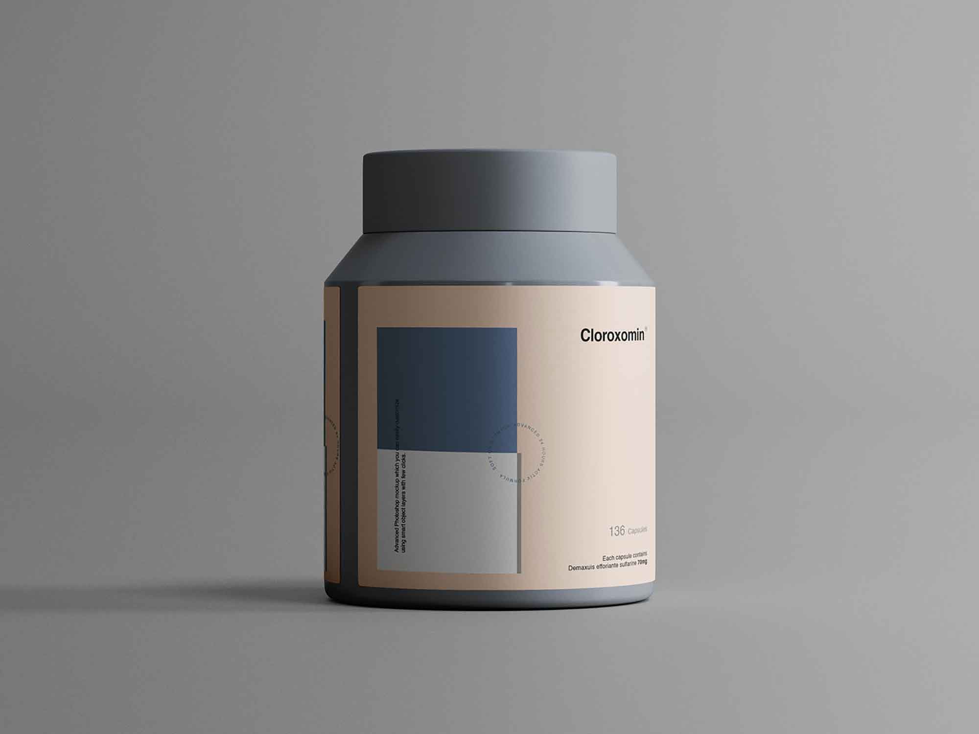 Free Plastic Jar Mockup (PSD)