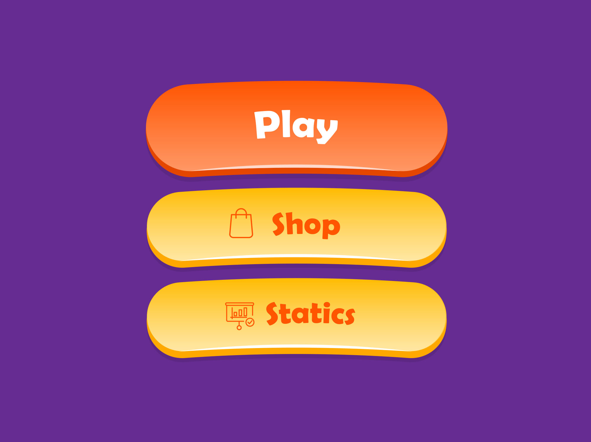 Free Playful 3D Game Buttons