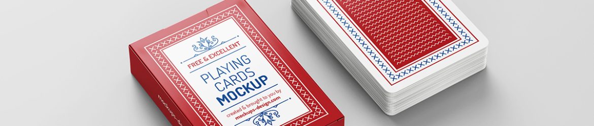 Free playing cards mockup