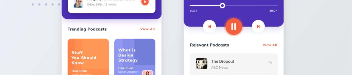 Free Podcast App Exploration Template (Sketch)