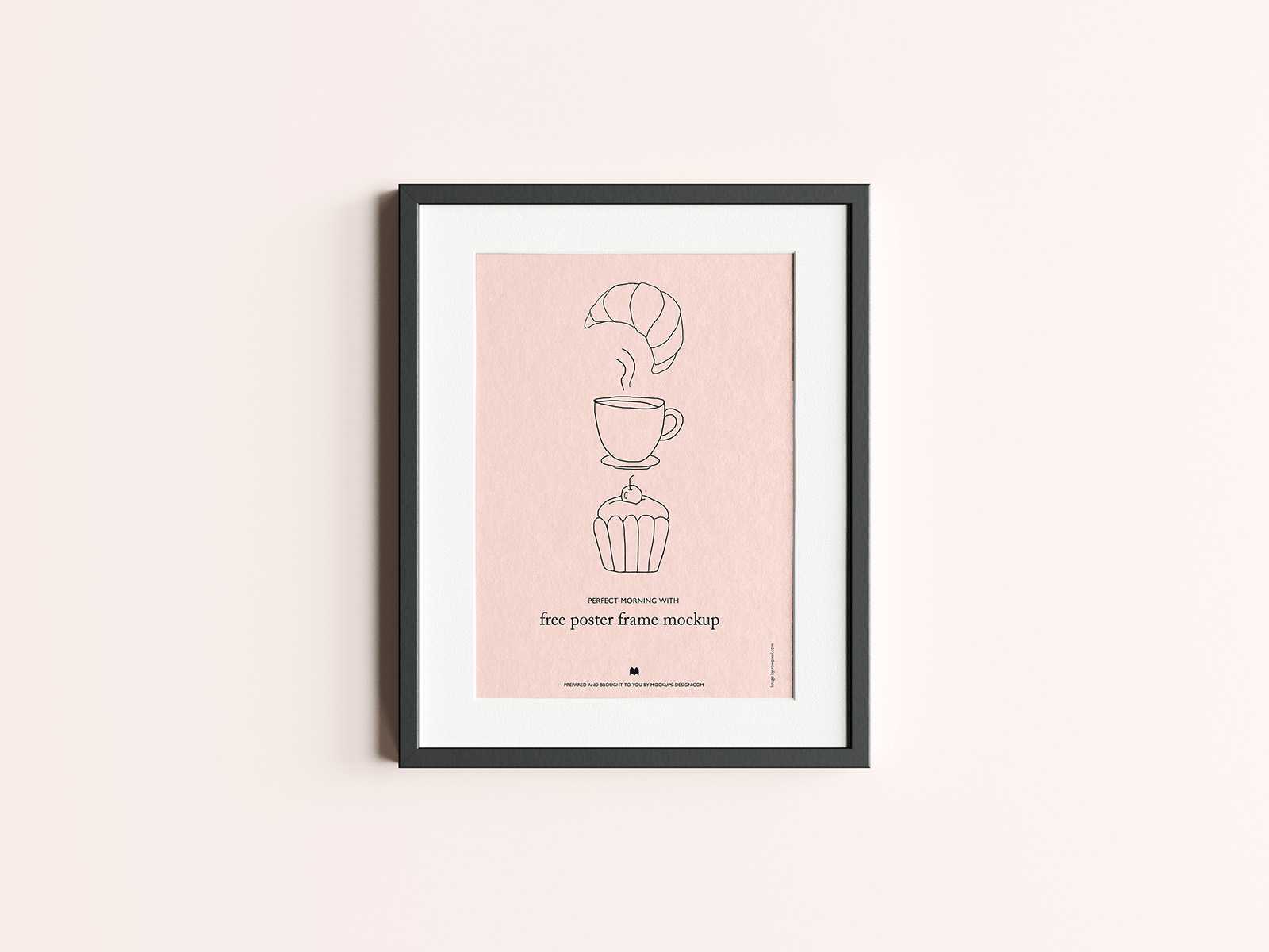 Free poster frame mockup