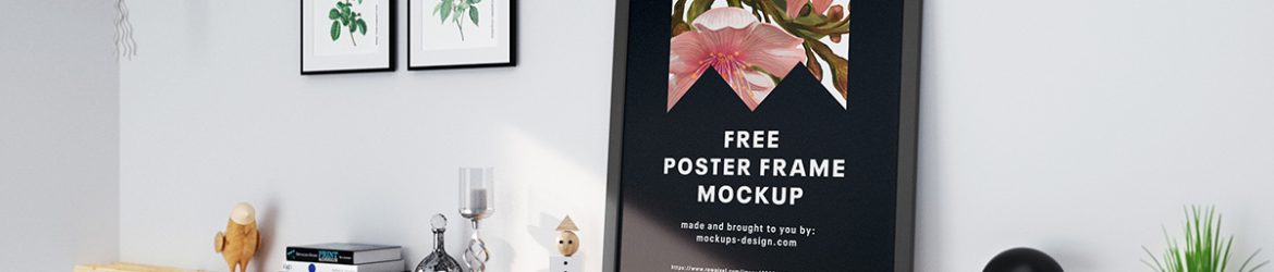 Free poster frame mockup