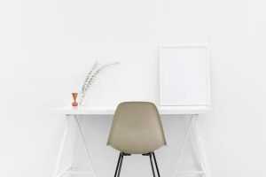 Free Poster on Table Mockup (PSD)