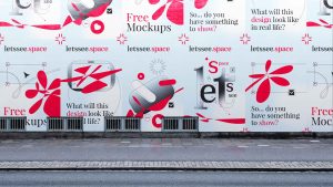 Free Posters on the Brick Wall Mockup (PSD)
